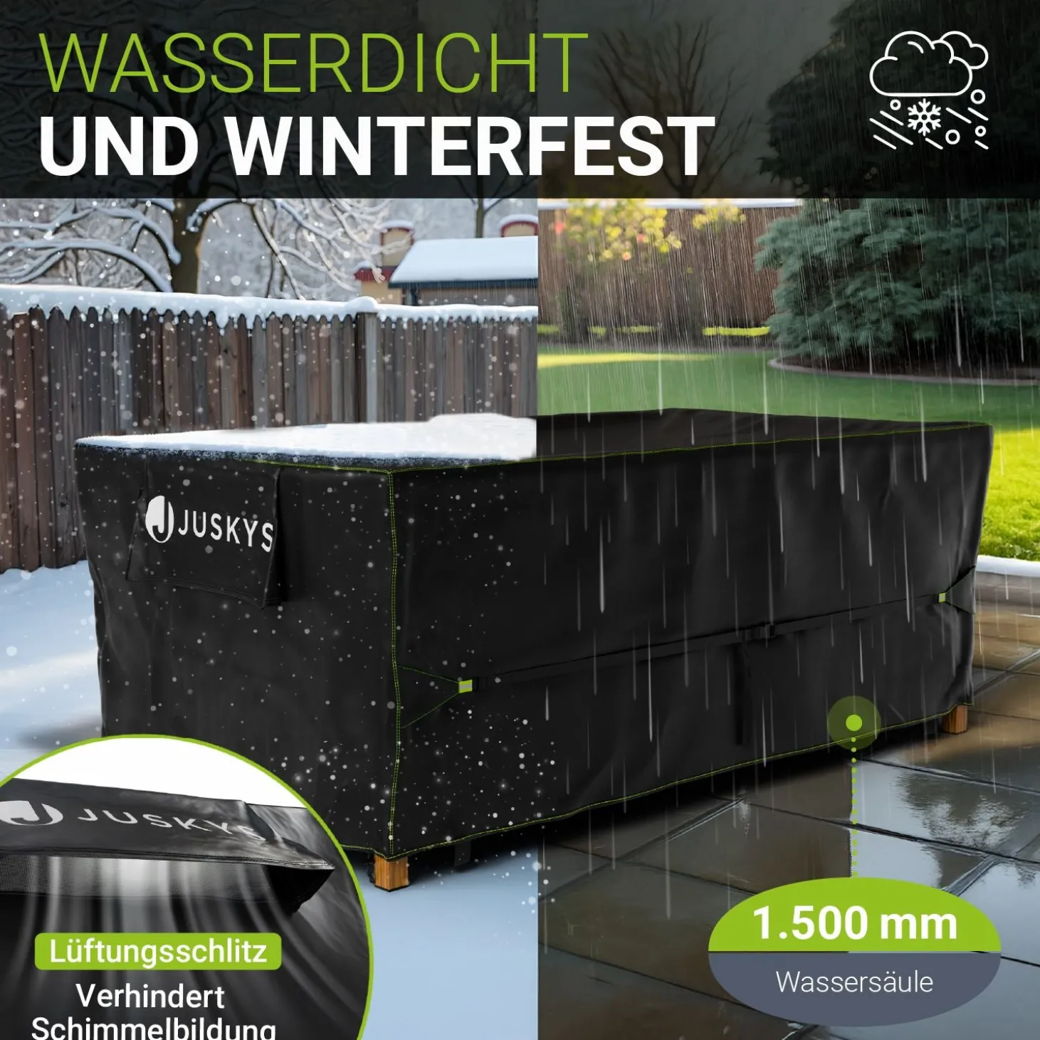 Abdeckplane Gartenmöbel verschiedene Größen Schutzhülle Gartenmöbel wasserdicht winterfest