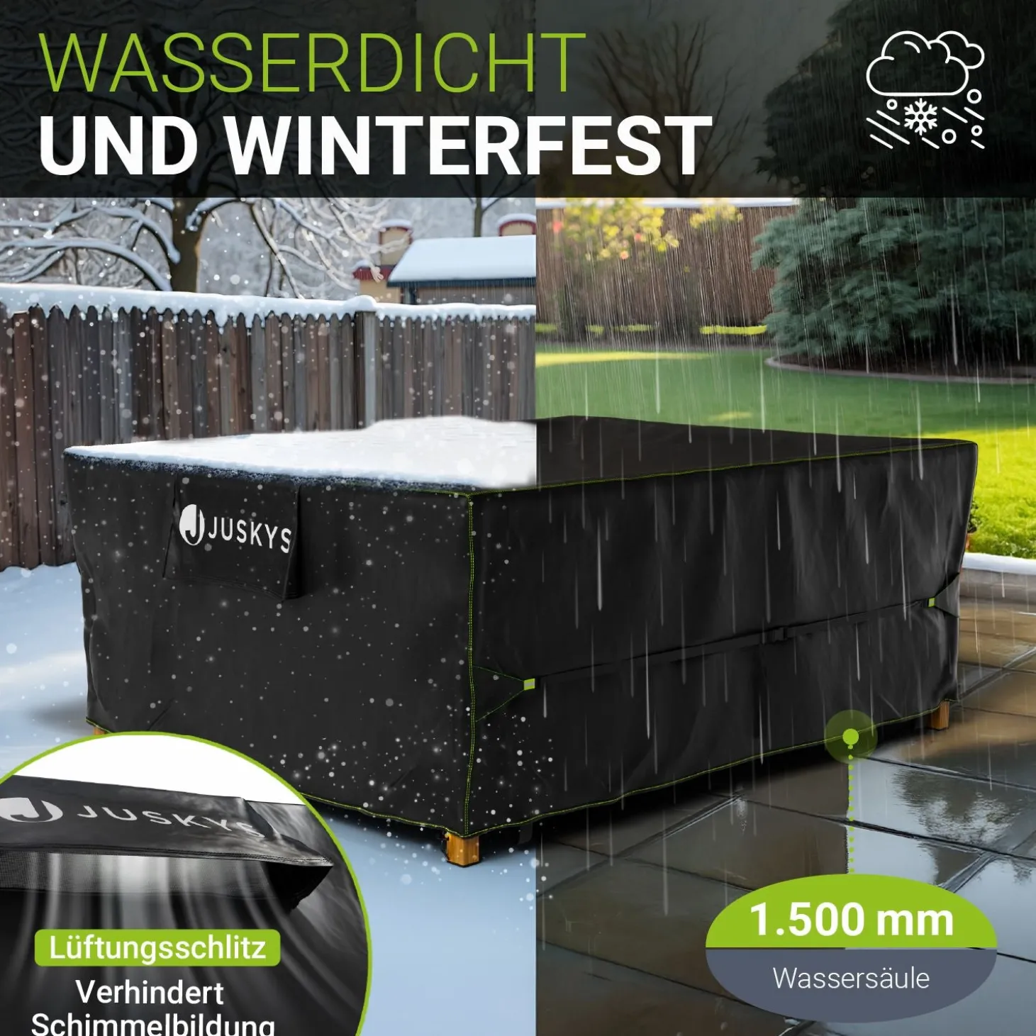 Abdeckplane Gartenmöbel verschiedene Größen Schutzhülle Gartenmöbel wasserdicht winterfest