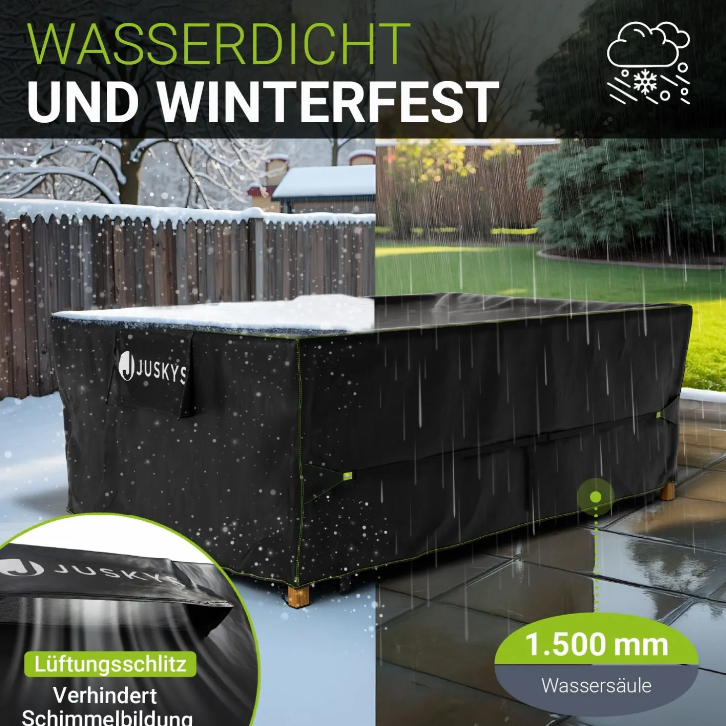 Abdeckplane Gartenmöbel verschiedene Größen Schutzhülle Gartenmöbel wasserdicht winterfest