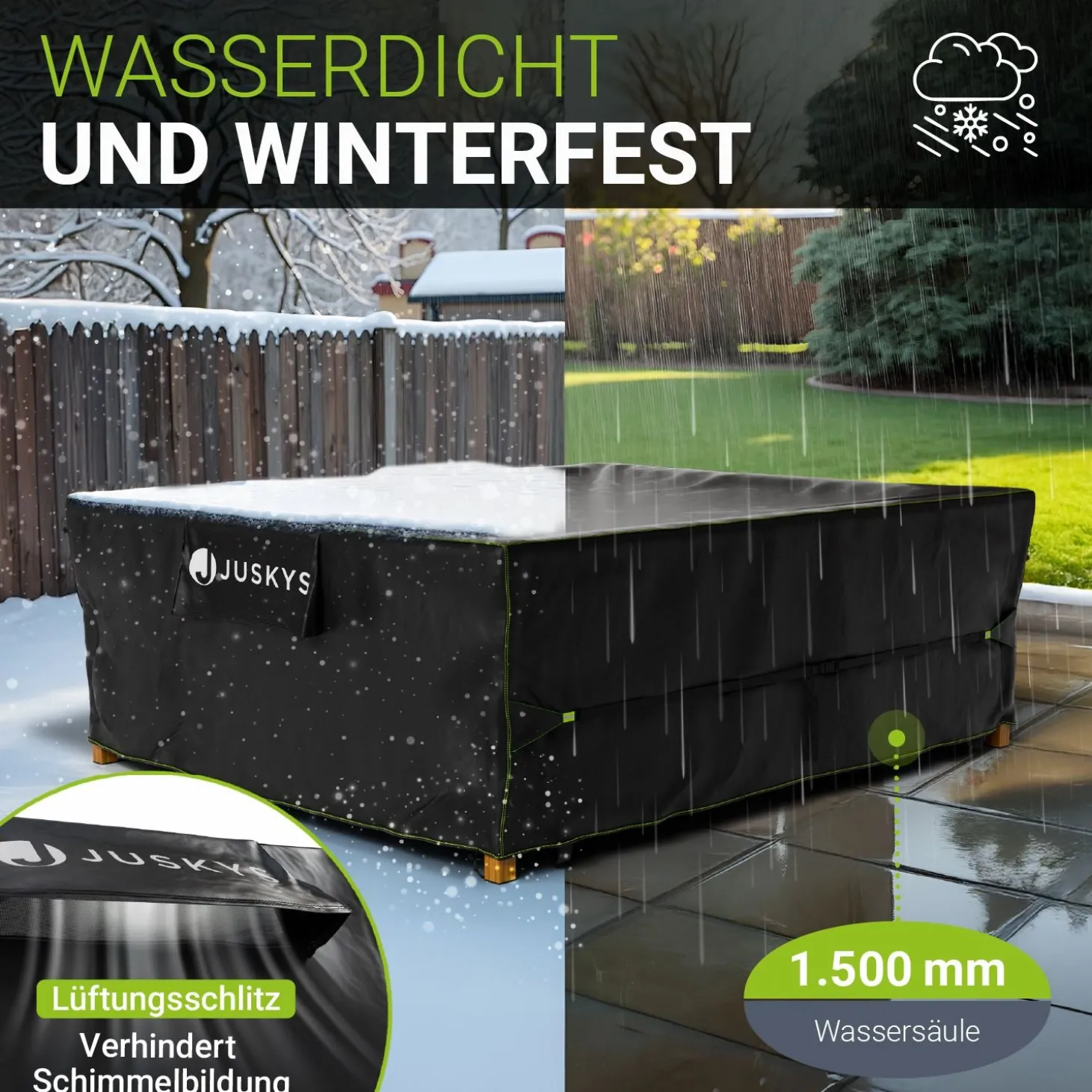 Abdeckplane Gartenmöbel verschiedene Größen Schutzhülle Gartenmöbel wasserdicht winterfest