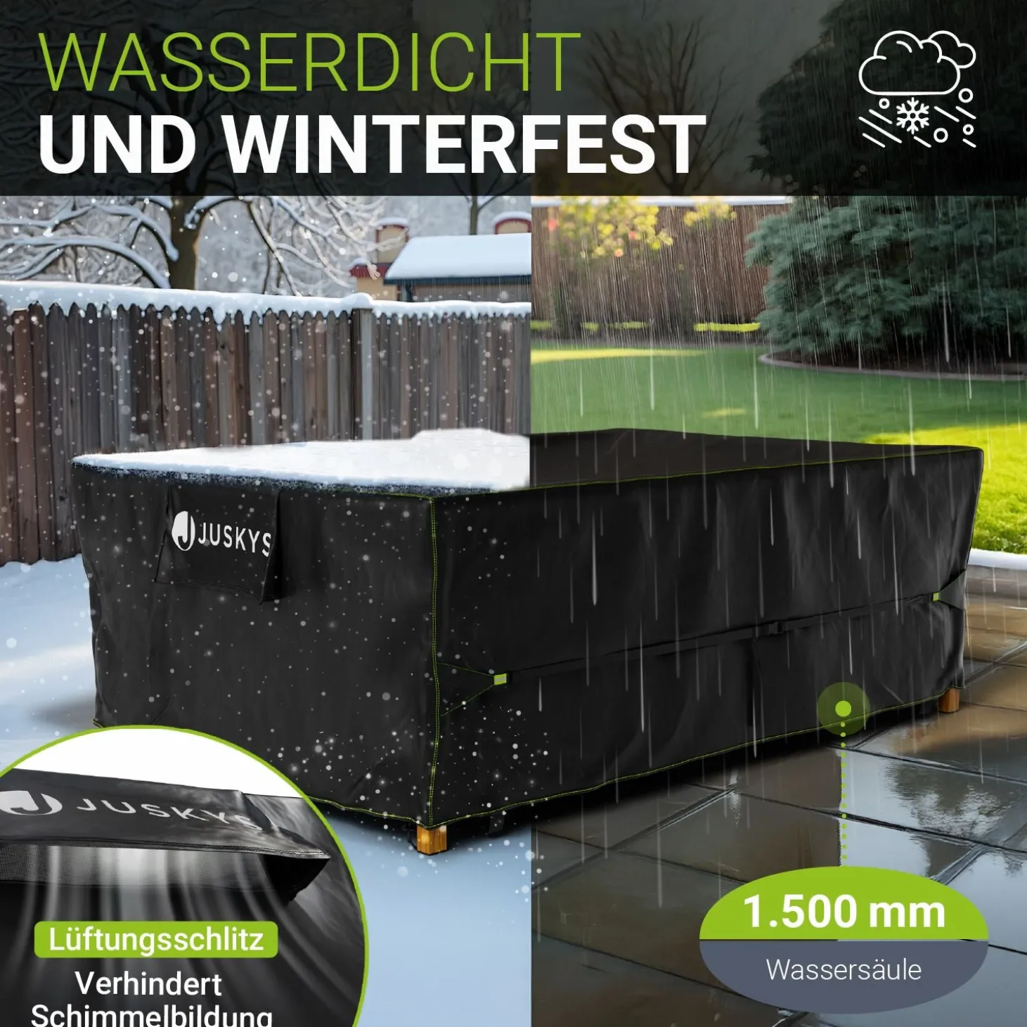 Abdeckplane Gartenmöbel verschiedene Größen Schutzhülle Gartenmöbel wasserdicht winterfest