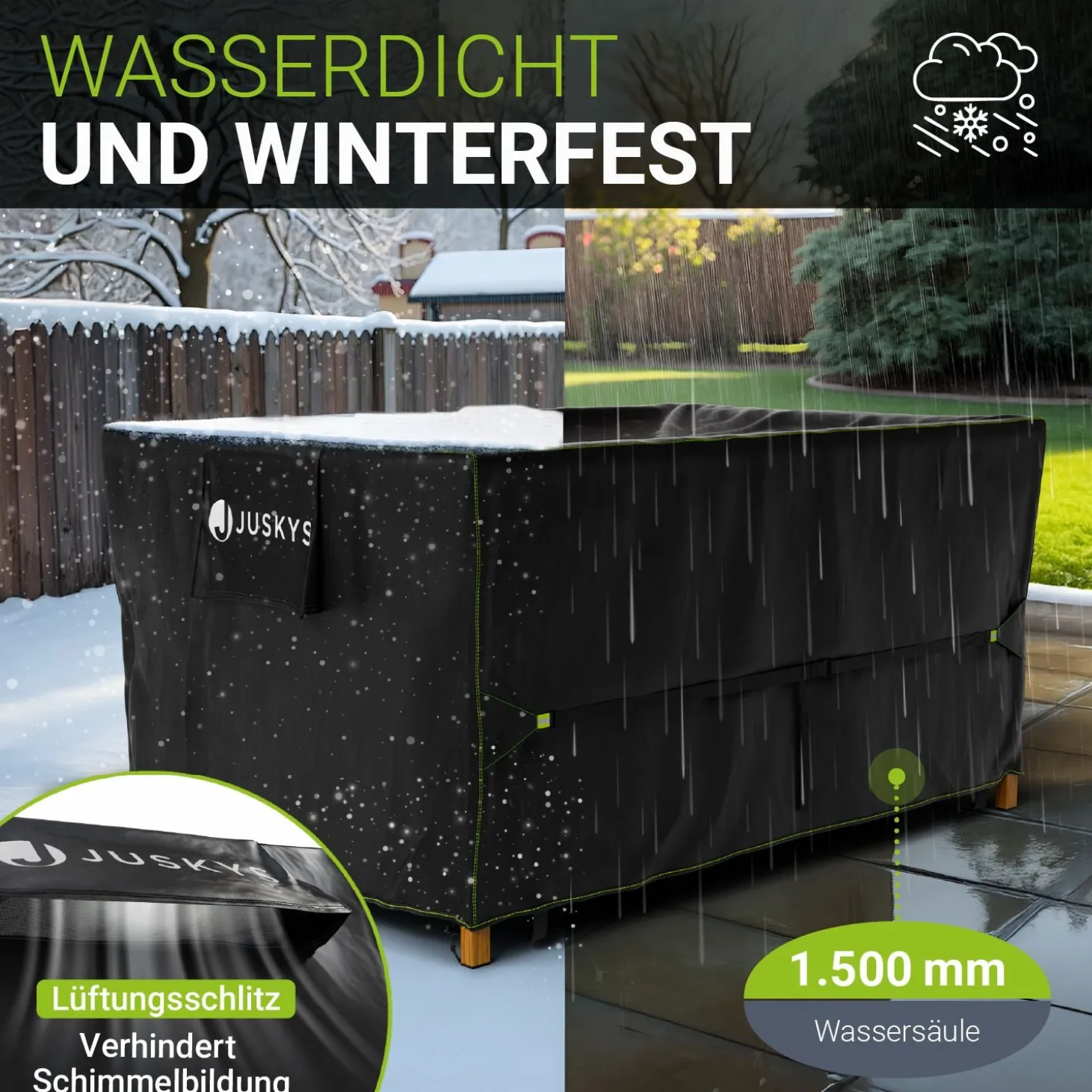 Abdeckplane Gartenmöbel verschiedene Größen Schutzhülle Gartenmöbel wasserdicht winterfest