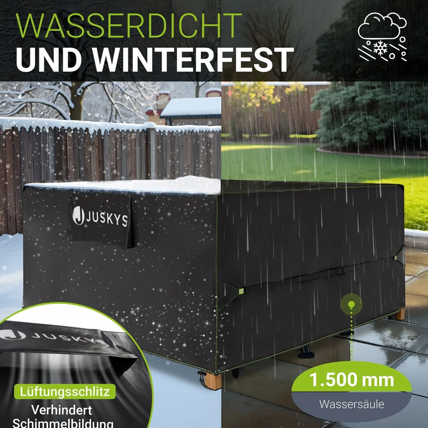 Abdeckplane Gartenmöbel verschiedene Größen Schutzhülle Gartenmöbel wasserdicht winterfest