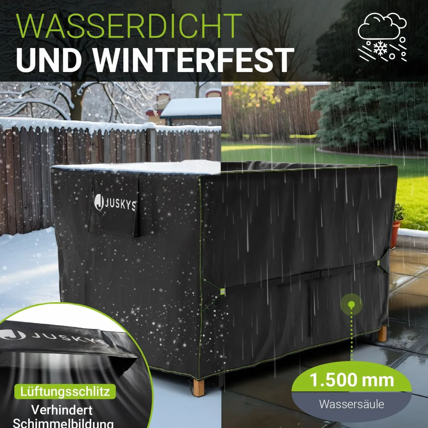 Abdeckplane Gartenmöbel verschiedene Größen Schutzhülle Gartenmöbel wasserdicht winterfest