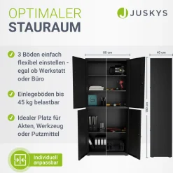 Aktenschrank aus Metall Büroschrank mit Cam-Lock-Schloss & 2 Schlüsseln