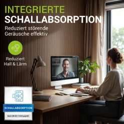 Akustikpaneele Holzoptik 4er Set Wandpaneele für Wohnzimmer, Schlafzimmer, Flur
