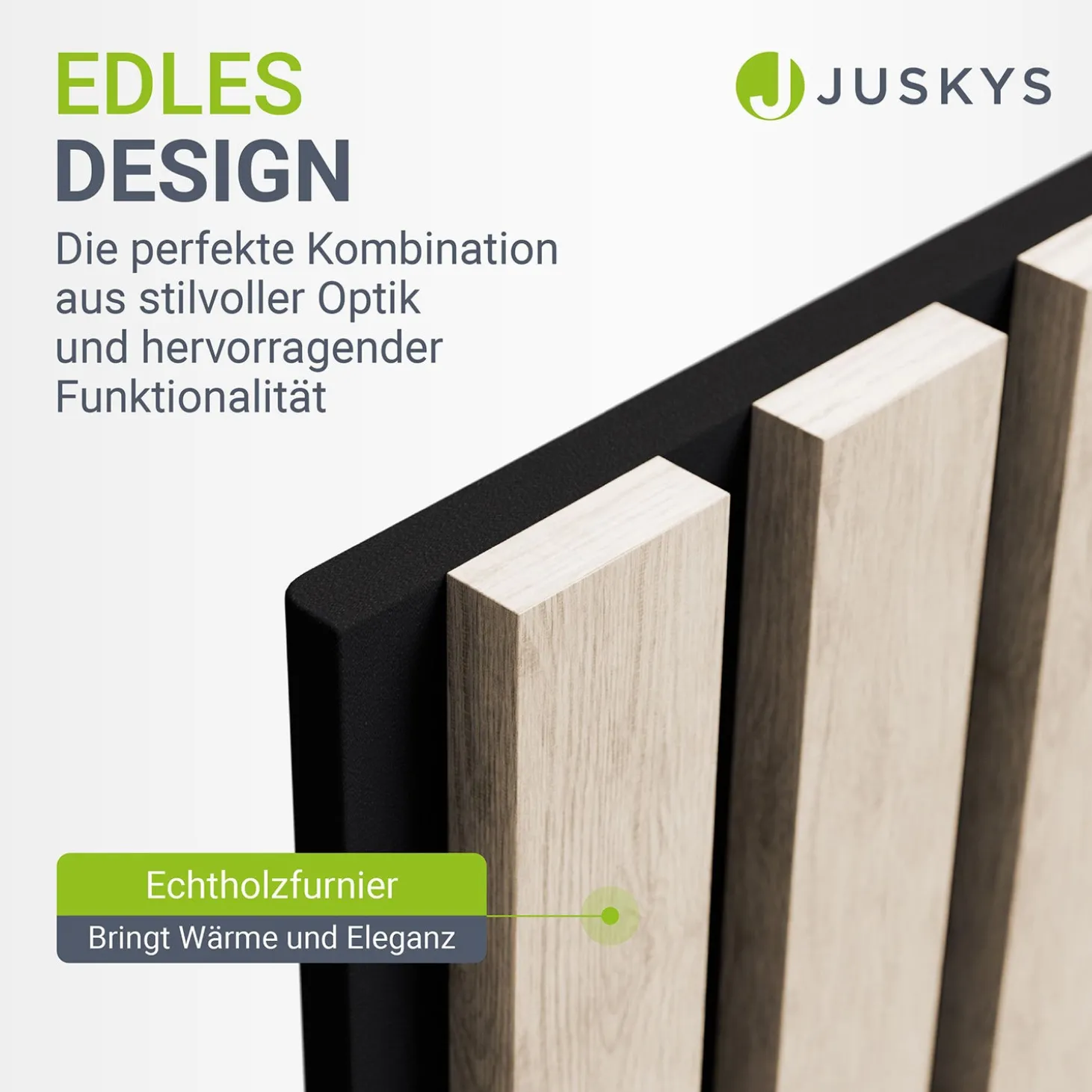Akustikpaneele Holzoptik 4er Set Wandpaneele für Wohnzimmer, Schlafzimmer, Flur