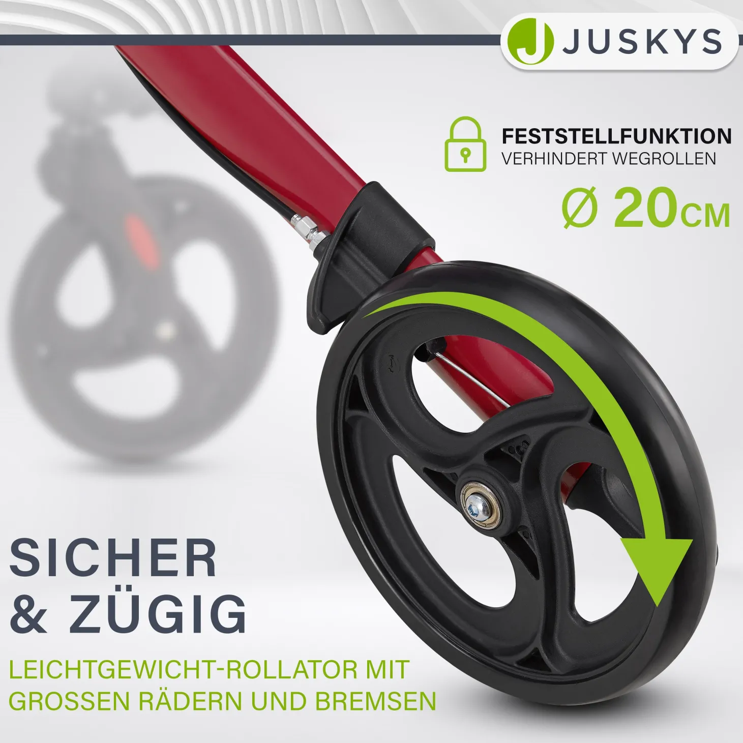 Aluminium Rollator Vital mit Sitz Leichte Gehhilfe klappbar für mehr Unabhängigkeit im Alltag
