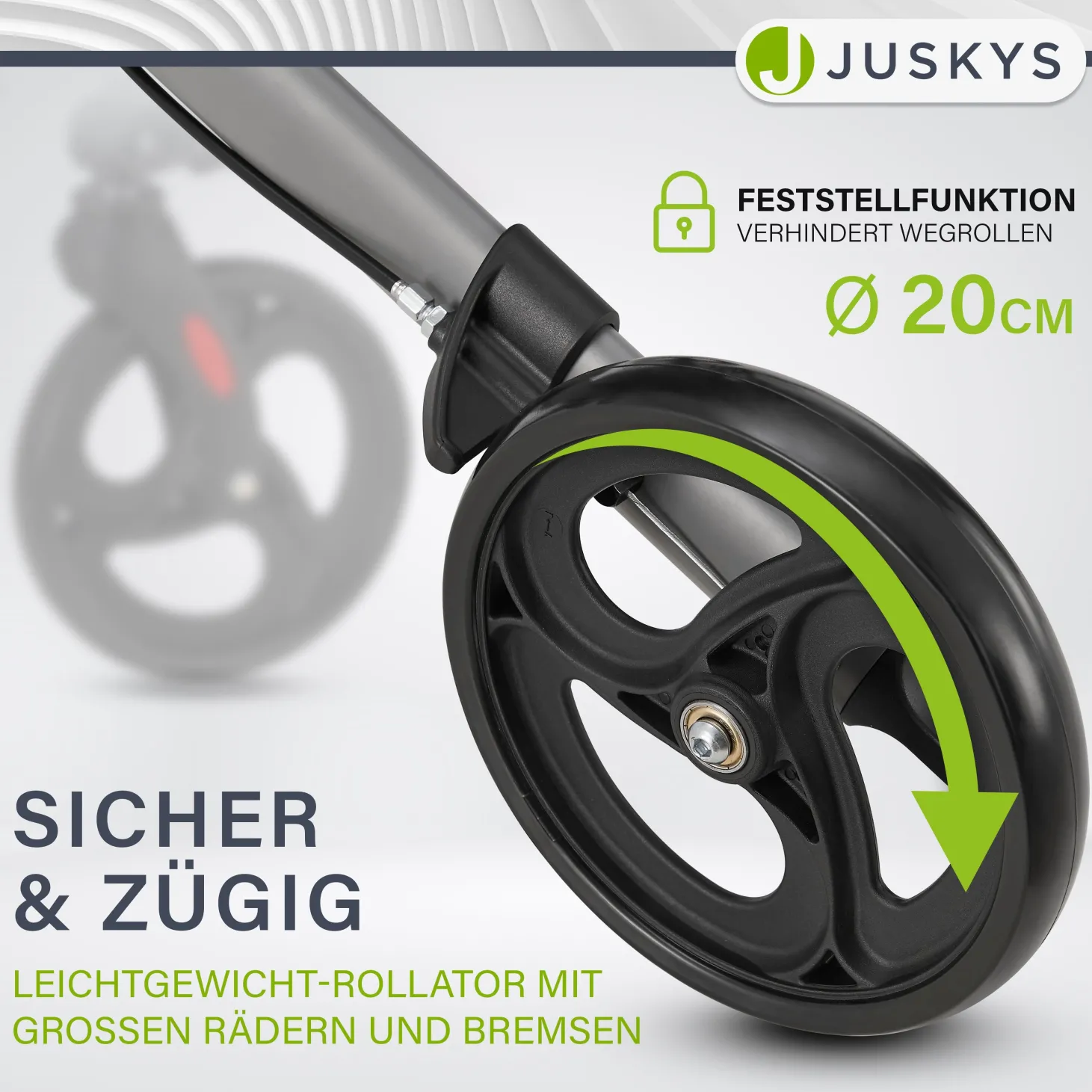 Aluminium Rollator Vital mit Sitz Leichte Gehhilfe klappbar für mehr Unabhängigkeit im Alltag