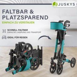 Aluminium Rollator Vital mit Sitz Leichte Gehhilfe klappbar für mehr Unabhängigkeit im Alltag