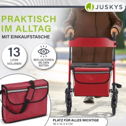 Aluminium Rollator Vital mit Sitz Leichte Gehhilfe klappbar für mehr Unabhängigkeit im Alltag