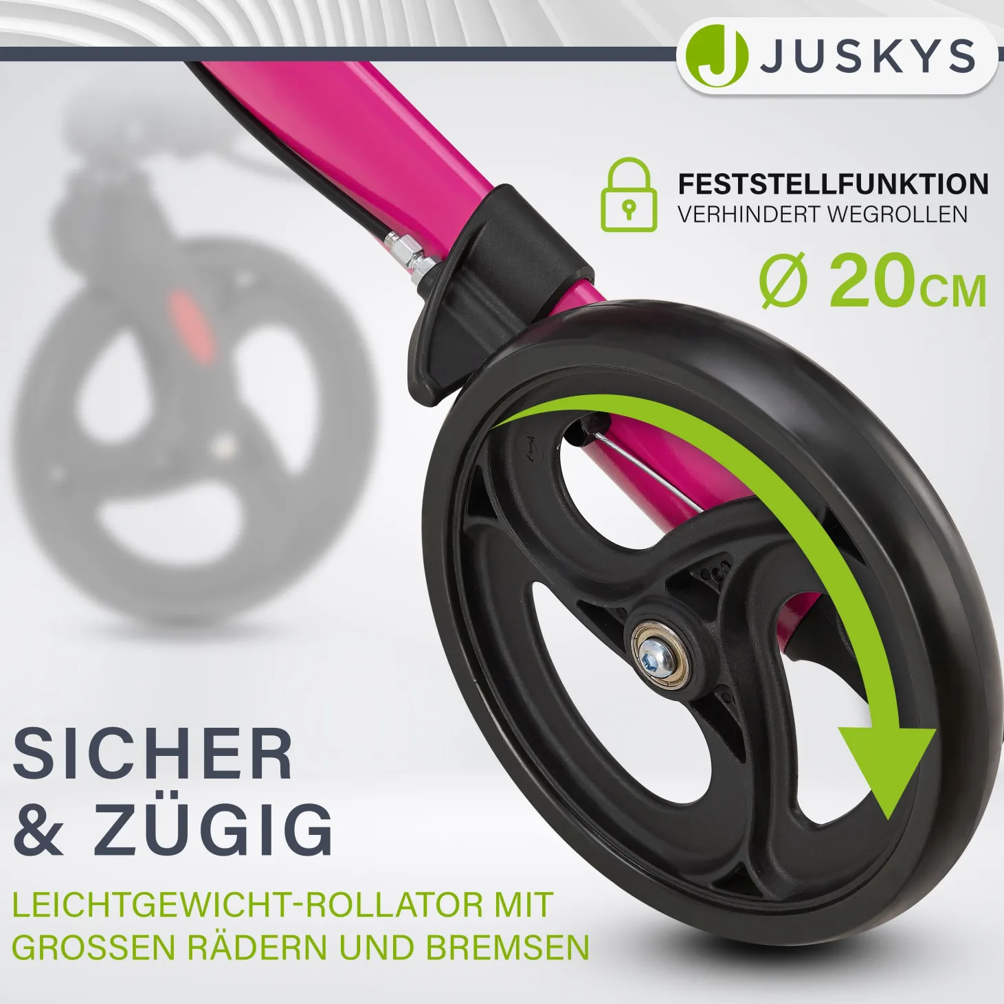Aluminium Rollator Vital mit Sitz Leichte Gehhilfe klappbar für mehr Unabhängigkeit im Alltag