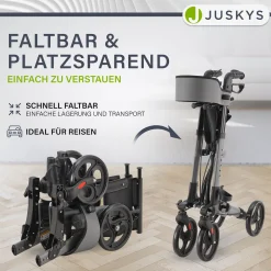 Aluminium Rollator Vital mit Sitz Leichte Gehhilfe klappbar für mehr Unabhängigkeit im Alltag