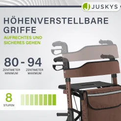 Aluminium Rollator Vital mit Sitz Leichte Gehhilfe klappbar für mehr Unabhängigkeit im Alltag