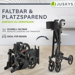 Aluminium Rollator Vital mit Sitz Leichte Gehhilfe klappbar für mehr Unabhängigkeit im Alltag