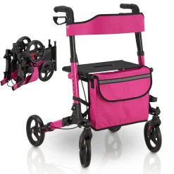 Aluminium Rollator Vital mit Sitz Leichte Gehhilfe klappbar für mehr Unabhängigkeit im Alltag