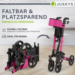 Aluminium Rollator Vital mit Sitz Leichte Gehhilfe klappbar für mehr Unabhängigkeit im Alltag