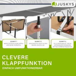 Alu Multifunktionstisch 3-teilig 3er Set Klapptisch für Camping, Flohmarkt & Tapezieren