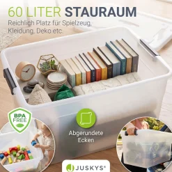 Aufbewahrungsbox mit Deckel Boxen aus Kunststoff zur ordentlichen Aufbewahrung