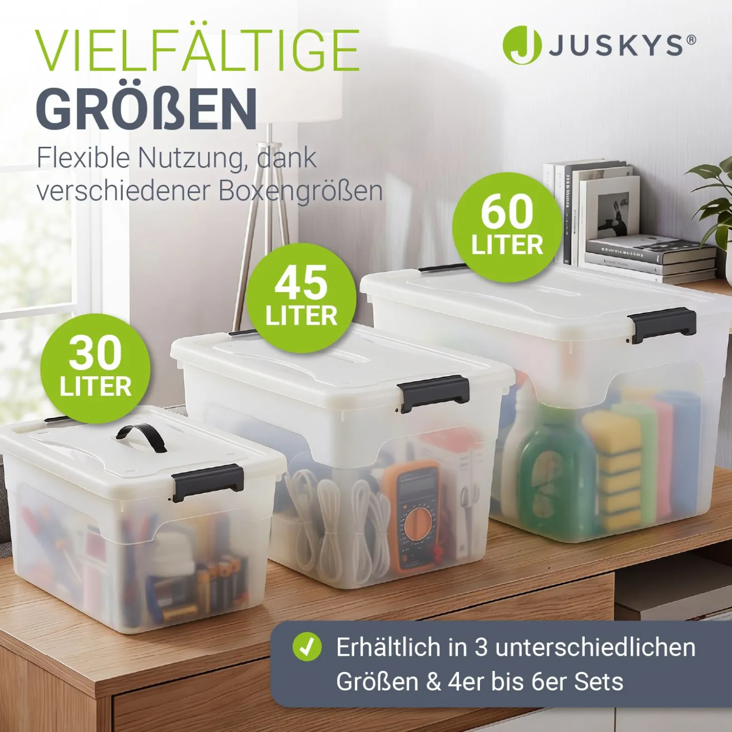 Aufbewahrungsbox mit Deckel Boxen aus Kunststoff zur ordentlichen Aufbewahrung