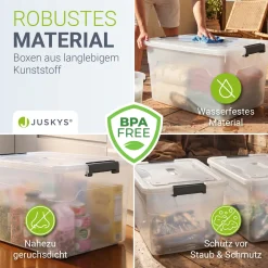 Aufbewahrungsbox mit Deckel Boxen aus Kunststoff zur ordentlichen Aufbewahrung