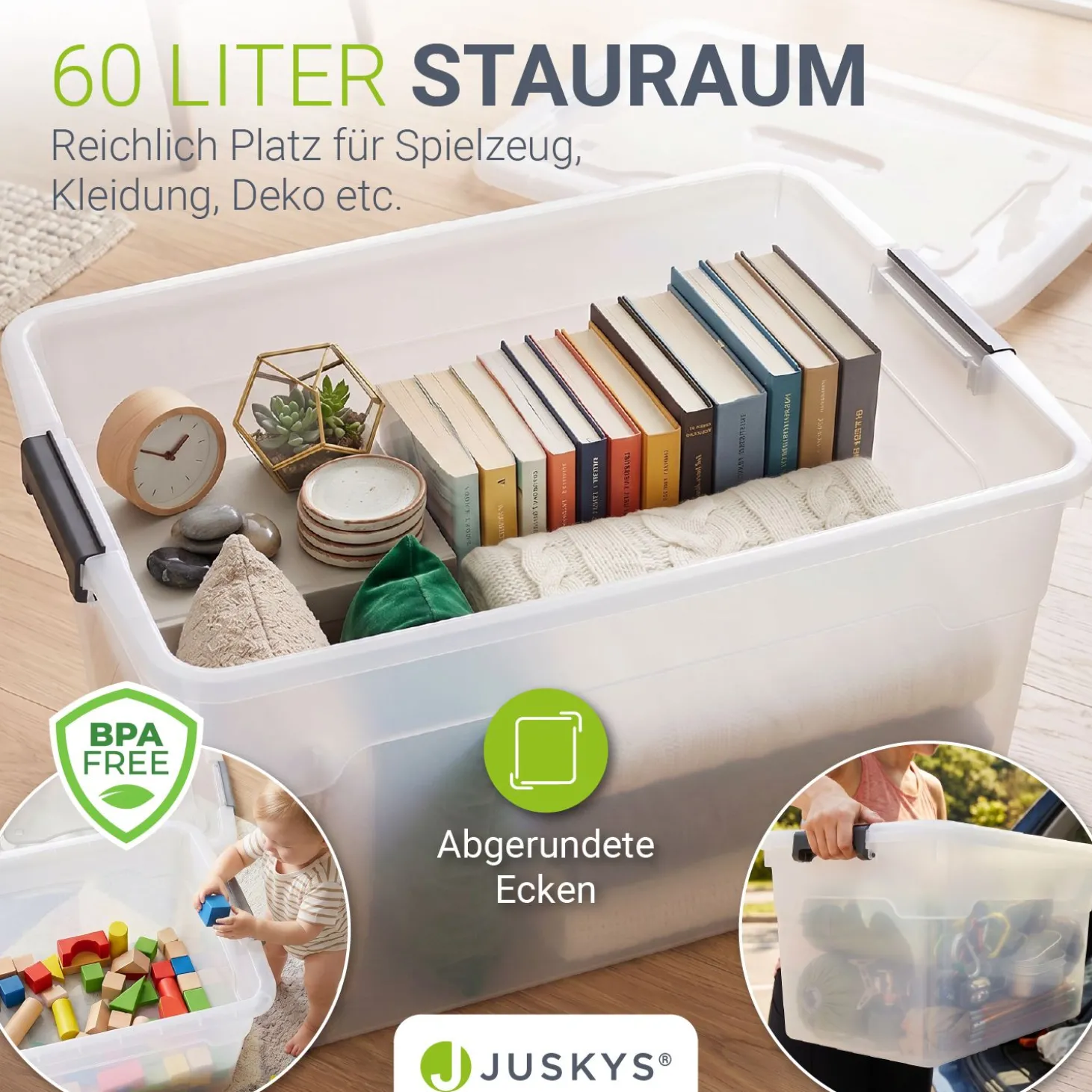 Aufbewahrungsbox mit Deckel Boxen aus Kunststoff zur ordentlichen Aufbewahrung