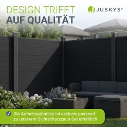 Aufschraubhülse für WPC Zaunelemente Pfostenträger für WPC Terrassendielen im Garten