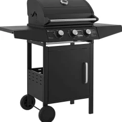 BBQ Gasgrill Louisiana Kompakter Grillwagen für Zuhause mit 3 Brennern & Plane