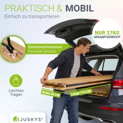 Bierzeltgarnitur Bichl 170 cm Biertischgarnitur klappbar 3-teilig aus Tannenholz