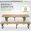 Bierzeltgarnitur Passau 220 cm Biertischgarnitur klappbar 3-teilig aus Tannenholz