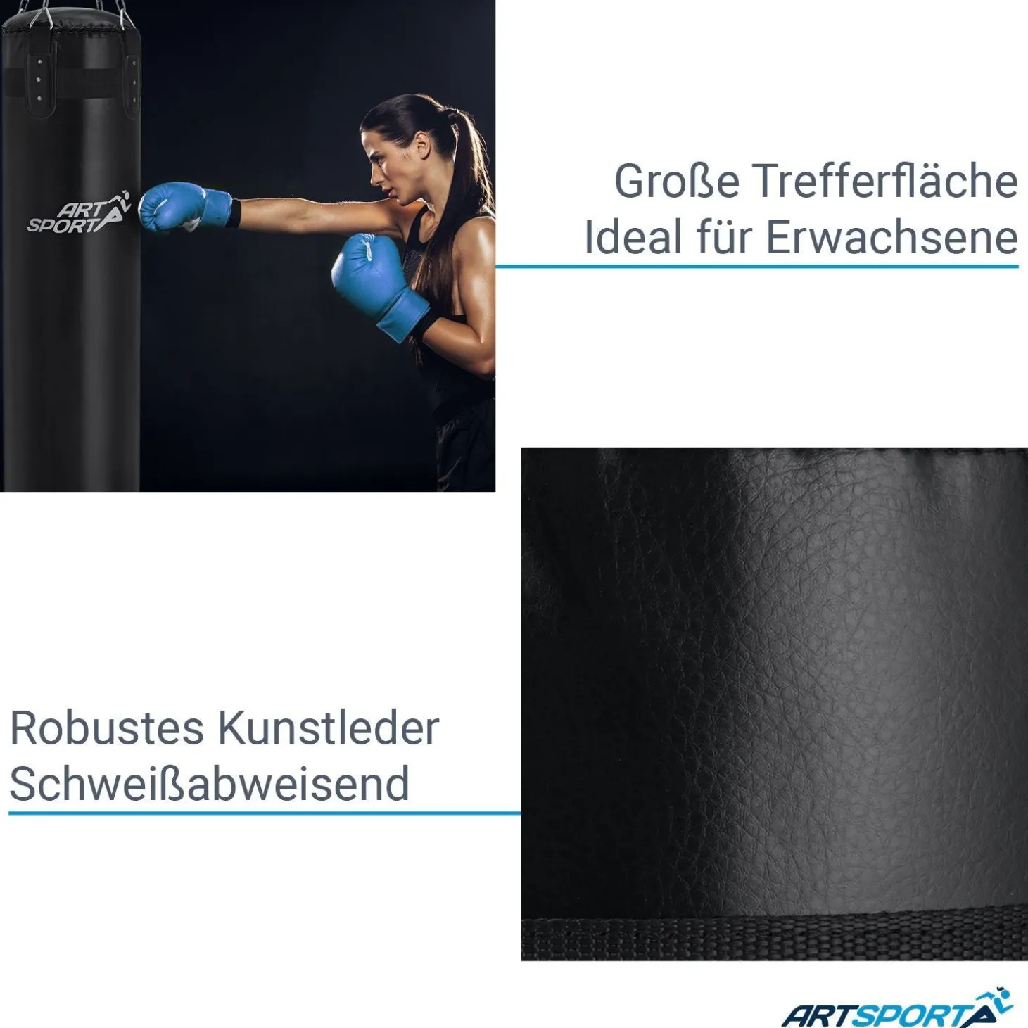 Boxsack für Kinder und Erwachsene Gefüllt in 10, 25 und 30 kg, inkl. Aufhängung