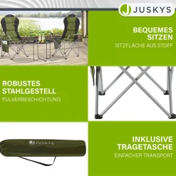 Campingstuhl Lido Gepolsterter Klappstuhl mit Getränkehalter & Tasche