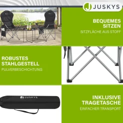 Campingstuhl Lido Gepolsterter Klappstuhl mit Getränkehalter & Tasche