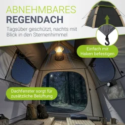 Campingzelt aufblasbar für 1-4 Personen Luftzelt wasserdicht mit einfachem & schnellem Aufbau