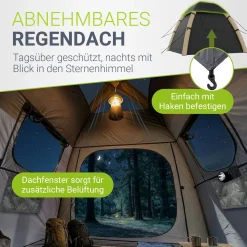 Campingzelt aufblasbar für 1-4 Personen Luftzelt wasserdicht mit einfachem & schnellem Aufbau