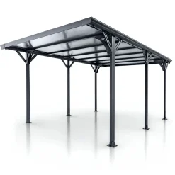 Carport 5x3 m - diverse Modelle Schützender Stellplatz mit Oberlicht und Regenrinne