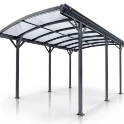 Carport 5x3 m - diverse Modelle Schützender Stellplatz mit Oberlicht und Regenrinne