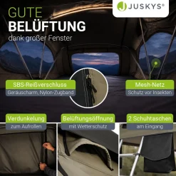 Dachzelt Lago für 2-3 Personen Autodachzelt für Camping & Roadtrips