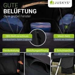 Dachzelt Lago für 2-3 Personen Autodachzelt für Camping & Roadtrips