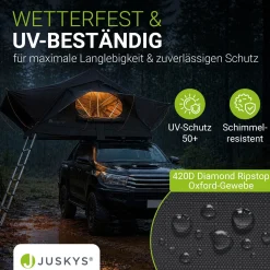 Dachzelt Lago für 2-3 Personen Autodachzelt für Camping & Roadtrips