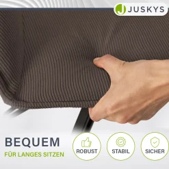 Drehstuhl Clyde mit Cord Stilvoller Stuhl fürs Wohn- & Esszimmer