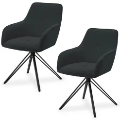 Drehstuhl Clyde mit Cord Stilvoller Stuhl fürs Wohn- & Esszimmer