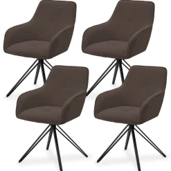 Drehstuhl Clyde mit Cord Stilvoller Stuhl fürs Wohn- & Esszimmer