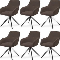 Drehstuhl Clyde mit Cord Stilvoller Stuhl fürs Wohn- & Esszimmer