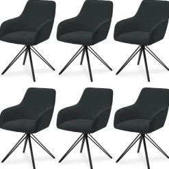 Drehstuhl Clyde mit Cord Stilvoller Stuhl fürs Wohn- & Esszimmer