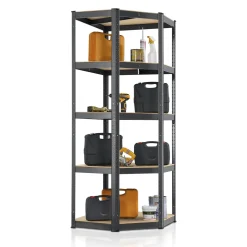 Eckregal Corner Basic 180 x 70 x 40 cm Lagerregal aus verzinktem Metall mit 5 Einlegeböden