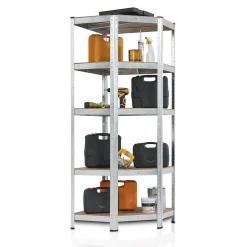 Eckregal Corner Basic 180 x 70 x 40 cm Lagerregal aus verzinktem Metall mit 5 Einlegeböden