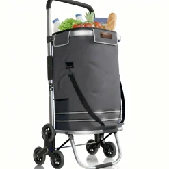 Einkaufstrolley Treppensteiger Einkaufstrolley klappbar 56 l mit abnehmbarer Tasche