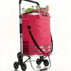 Einkaufstrolley Treppensteiger Einkaufstrolley klappbar 56 l mit abnehmbarer Tasche