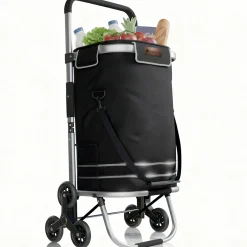 Einkaufstrolley Treppensteiger Einkaufstrolley klappbar 56 l mit abnehmbarer Tasche